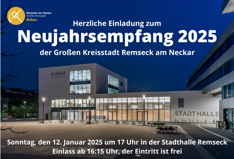 Plakat für den Neujahrsempfang 2025.