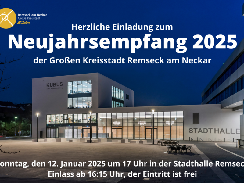 Plakat für den Neujahrsempfang 2025.