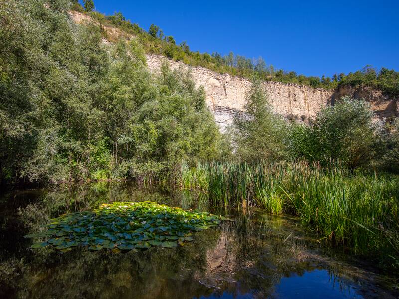 Steinbruch Remseck am Neckar mit kleinem See