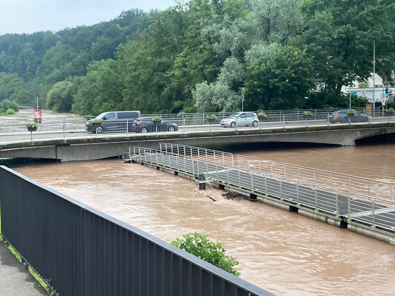 Hochwasser an der Rems.