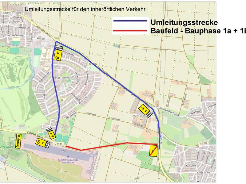 Umleitungsplan für Pattonville.