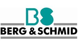 Logo von Berg & Schmid mit dazu korrespondierendem Schriftzug "Berg und Schmid"